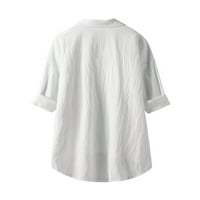 Beiwei Dame Tops Dugme Down Bluza Rever Crv košulje Elegantna tunika Majica ured dugih rukava Labavi