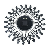 23.6 '' Veliki moderni 3D kristalni okrugli zidni sat luksuzni kućni dekor sjaj u noć
