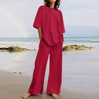 Homenesgenics Sweatsuits setovi ženske plus veličine ljeto Žensko ljeto odijelo modne kratke rukave