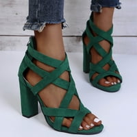 Kayannuo Visoke cipele za cipele Ljeto Žene Sandale Sandale Žene Visoke potpetice Trendi ljetne ribe usta Peep Toe Chunky Block Sandals Cipele High Heels za žene Povratni pokloni