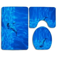 Plivanje dolfina podvodno kupatilo za kupatilo Contour mat i toaletni poklopac poklopca