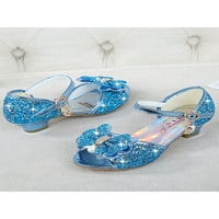 Ymiytan Djevojke haljine cipele pjenušave sandale gležnjače princeze performanse cipela modna casual blista sandala plava 2y