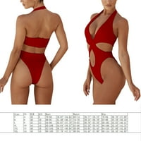 Dame jednodijelno izdubljeno Halter bikini Solid Boja mekani prozračni šarmantan kupaći kostim