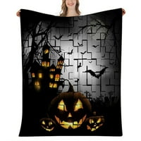 Halloween Dekorativni pokrivač s deka za spavanje za dnevni boravak Dekor koledža Dorm, # 146