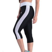 Žene Yoga Capris Hlače Clearence Sports Joga High Squik Bib hlače sa džepovima Satenske obrezive hlače