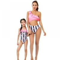 Baywell Maina i kćeri kupaći kostimi dva bikinija ruffle falbala kupaći kostimi kupaći odijela ružičasta