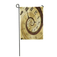 Bezvremenski krajnji efekt Vintage Clock Swirl iskrivljena nadrealna apstrakcija D Vrtna zastava Dekorativna zastava Kuća Baner
