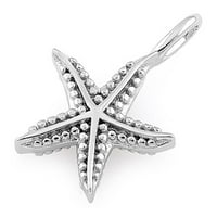Zvijezdana riba s perlarnim srebrnim ženama privjesak nakita