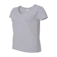 Gildan - teška pamučna ženska majica V-izrez - 5V00L - Bijela - Veličina: S