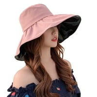 Štetno ženski ribolovski šešir Sklopivi solidni bok vinil otporan na toplinu Anti-UV, na otvorenom, ružičasta