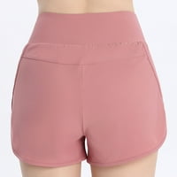 Ženske joge kratke hlače Čvrsto boje visoki rastezljivi patch sportske kratke hlače lagana trčanje vježbaju