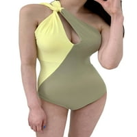 Ženski jednodijelni bikini kupaći kostimi za patchwork šuplje leđa