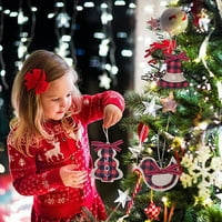 Postavi ukrase božićnog drvca Dobro izgleda lijepa fina izrada ručno izrađena crvena i crna povećava