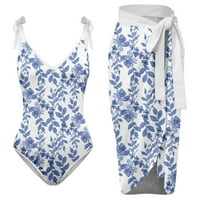 Dvije odijelo za kupanje za žene Trčevi na plaži Coleit CoverUp Maxi Frap suknje visoki struk Bikini Tankini set kupaći kostim s podzemnim grudnjakom potporu kupaćim kostim za žene Lime