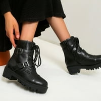 TAWOP Fall cipele za žene crne čizme za žene kratke čizme i zimske ženske bočne patentne patentne čizme