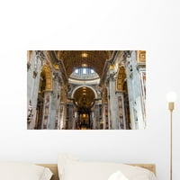 Bazilika St. Peter ST Zidni zidar Wallmonkeys Ogulja i palica Grafički grafički WM222800