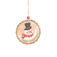 Veki oslikani privjesak drveni okrugli kreativni božićni ukrasni ukras i visi obrubljeni kućni ukrasi