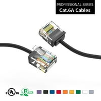 5ft CAT6A UTP Super-Slim Ethernet mrežni kabel 32AWG Black, Pack