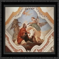 Prorok Isaiah Crna Ornate Wood Framed Canvas Art Autor Tiepolo, Giovanni Battista
