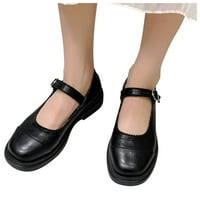Ženski stil ravne cipele Udobne retro cipele casual britanske ženske casual cipele, crne