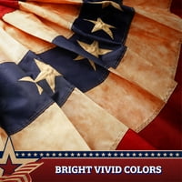 G - Pakovanje: USA zastava ventilatora za plazanje čaja 3x6ft vezene poliesterne zvijezde i pruge