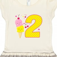 Inktastični sladoled Drugi rođendan ružičasti poklon toddler djevojka haljina