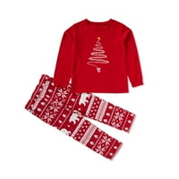 Božićna porodica pidžamas set Xmas Tree Ispisano porodično podudaranje noćne odjeće za spavanje praznike