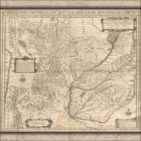 24 X36 Galerija poster, Mapa Urugvaj, Paragvaj 1732