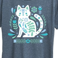 Instant poruka - skandinavska mačka - Ženska grafička majica kratkih rukava