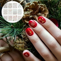 Listovi božićne naljepnice za nokte Samoljepljivi ukrasi za nokte različite boje