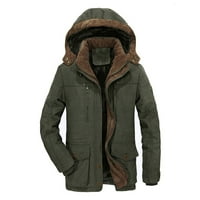 Muška jesenina i zimska modni povremeni patentni patentni patch patch džep plus baršunasti pamuk podstavljena jakna lagana jakna 3xl