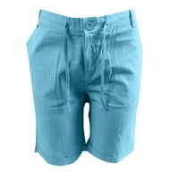 Jmntiy muške kratke hlače patve i konopljene kratke hlače kafe casual pantalone Capris Hlače hlače
