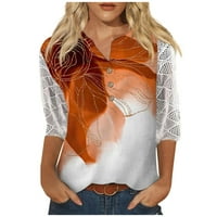 Apepal ženske ležerne majice rukav bolovni blok slatki vrhovi udobne bluze đumbir 4xl