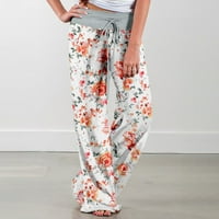 Voncos casual pantalone za žene na prodaju-Tummy Control Lagane cvjetne tiskane pantalone