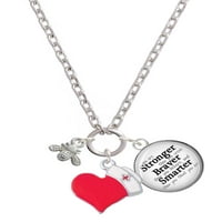 Delight nakit silvertone mini pčela - Red Heart medicinska sestra jaka ogrlica Zoe