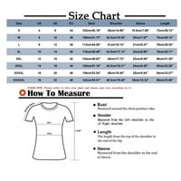Bluze za žene Dressy Casual Crew kratkih rukava Crt Summer Graphic Print majice XL