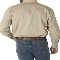 Wrangler muški dugi rukav zapadnu tipku niz laganu košulju od pune gužve