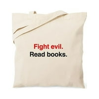Cafepress - borite se protiv zla, čitanje knjiga torba torba - prirodna platna torba, Torba za trbuhu