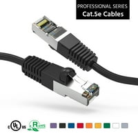 1,5ft CAT.5e zaštićena Ethernet mrežom pokrenuta kabl 1. stopa gigabit LAN mrežni kabel RJ brzi patch kabel, crni