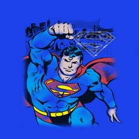 Superman Leteći mlade Royal Blue Graphic Tee-XS