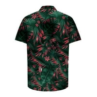 Aloohaidyvio majice za muškarce, muškarci modni casual tipke Hawaii ispis bluza s kratkim rukavima