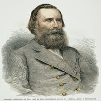 James Longstreet n. Američki oficir vojske. Graviranje drveta, američki, 1864. Poster Print by