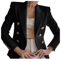 Elegantni poslovni ured Rad Ženska dam Solid gumb Odjeća za jaknu kaput