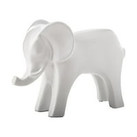 Urbana keramika stojeća beba slona figurice mat finish bijela