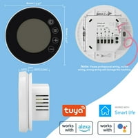 Tuya WiFi LCD displej Inteligentni termostat Programiraj kontroler temperature kontrola aplikacija Kompatibilan je s kućnom glasovnom kontrolom