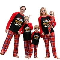 MubIneo Porodica koja odgovara Božićne pidžame, baby rhoper pas Odjeća za božićne šešire uzorak dugih rukava i plaženi hlače set za spavanje