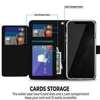 Za Apple iPhone Pro Premium tkaninski novčanik Case Creditna kartica Slot ID Besplatno skladištenje