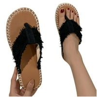 Flip flops za žene djevojke kliznu na tamnozetne klizne sandale - Ljetni dressy boemski putni ravne