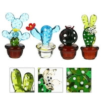 Rosarivae Početna Chic Cactus Bonsai Crafts Glass ukrasi minijaturi ukrasi