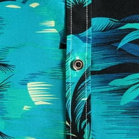 Mchoice Muške havajske majice Ljeto carectorshort rukav redovan fit tropsko tiskovsko dugme dolje na